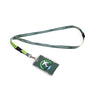 Full product image of the lanyard in  green. Boeing C-17 Globemaster Skyward sublimation print. Full printed PVC card with Boeing C-17 Globemaster Skyward roundel design.