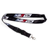 The Boeing T-7A Red Hawk Velocity Lanyard features a sublimated print with red, white, and gray airplane graphics and T-7A and Red Hawk text. It includes a detachable clip and metal lobster clasp, ideal for aviation fans of the Boeing T-7A Red Hawk.