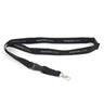 The Boeing Phantom Works 2025 Lanyard by BOEING features black fabric with white lettering, a breakaway clasp, and a metal swivel hook—perfect for aviation accessories enthusiasts.