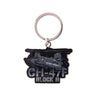 Boeing CH-47F Block II Graphic Keychain featuring a dual-rotor helicopter silhouette above the text CH-47F BLOCK II.