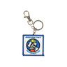 The BOEING 747 Incredibles Keychain is a square aviation keychain featuring a blue border, clip, and keyring. Showcasing the BOEING brand, this unique piece displays a patch with a cartoon figure in a helmet and "BOEING 747 INCREDIBLES" text above and below the image—making it an ideal pop culture collectible for any fan or collector.