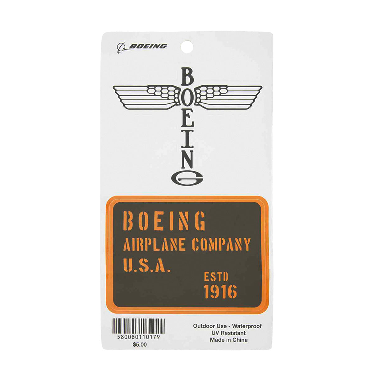 Show your Boeing pride with the Boeing Heritage Airplane Company Sticker Set from BOEING. Waterproof, UV resistant, outdoor-ready—perfect for fans. $5.00.