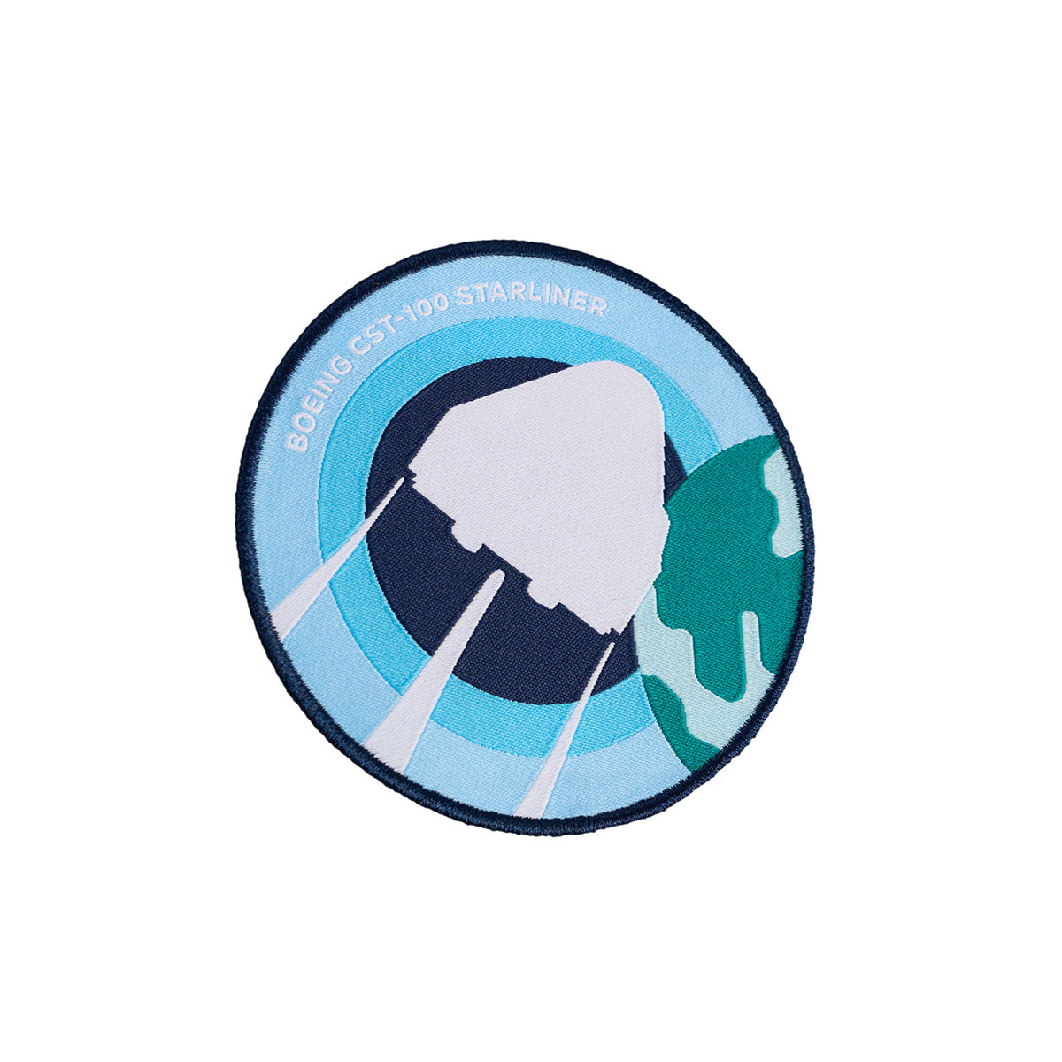 Skyward patch, featuring the iconic Boeing CST-100 Starliner embroidered in a roundel design.