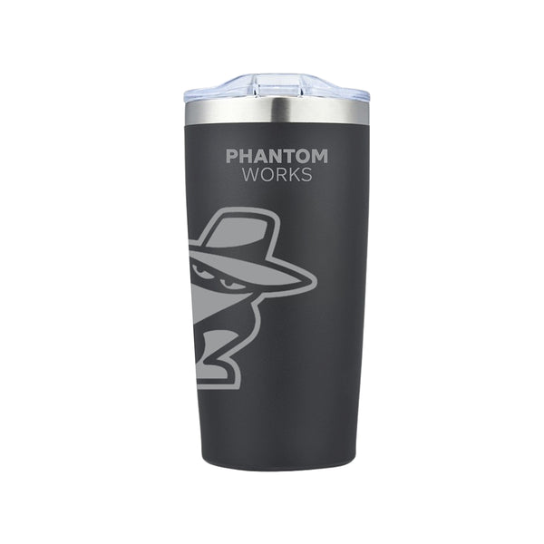 Green water bottle with white "Boeing" text, pink cap edge labeled "owala," and a beige lid. Sleek and modern with a travel-friendly design.