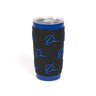 Boeing Symbol Logo Tumbler.  Repeated Boeing Symbol logo in blue all over on black background