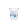 The Boeing Future Of Flight Destination Shot Glass by BOEING features blue Julia Gash-style graphics, “FUTURE FLIGHT,” “Everett, WA,” and “Est. 1916” text for a unique destination keepsake.