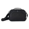 The Boeing Commuter Flight Bag by Boeing features black ballistic nylon, a top handle, front zippered pocket, adjustable shoulder strap, and subtle front logo—crafted for durability for pilots on the go.