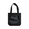The Boeing CH-47F Block II Graphic Tote by BOEING features a detailed helicopter illustration with “CH-47F BLOCK II” in bold gray letters—perfect for aviation enthusiasts and Boeing fans.