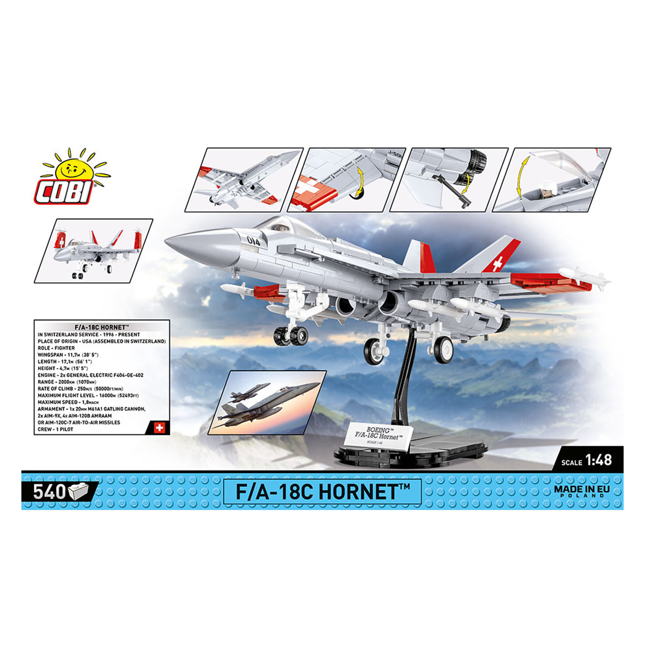 COBI Boeing F/A-18C Swiss Hornet 1:48 Building Kit – The Boeing Store