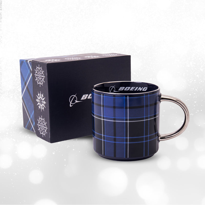 Boeing Tartan 2026 Jet Snowflake Ceramic Mug