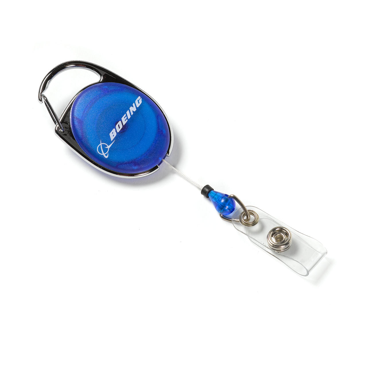 Retractable Badge Holders Badge Reels Retractable Heavy Duty Badge Clip  With Carabiner Key Chain For Men