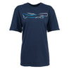 Boeing 747 Air Brush Navy T-Shirt Front View