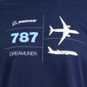 Boeing 787 Dreamliner Tech Line Unisex T-Shirt design CLose-Up