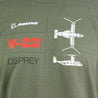 Boeing V-22 Osprey Tech Line Unisex T-Shirt Design Close-up