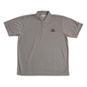 The Boeing ISS Polo from The Boeing Store is a moisture-wicking gray shirt with a classic collar and three buttons. It has ISS embroidered in black with since 1995 on the left chest, UV protection, and a small logo on the right sleeve.