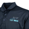 Boeing 737 MAX Air Brush Polo Graphics Close-Up
