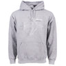 The Boeing Stores Boeing KC-46 Pegasus Motion Unisex Hoodie offers fleece-lined comfort. It showcases a line drawing of the KC-46 Pegasus aircraft with KC-46 and PEGASUS text above it.