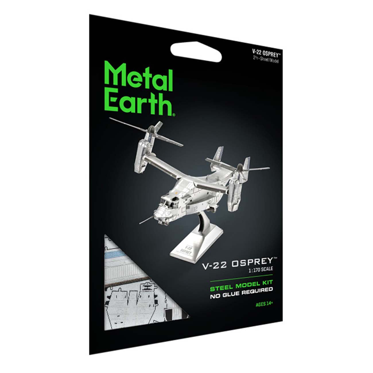 Fascinations Metal Earth V-22 Osprey – 3D Laser Cut Steel Model Kit