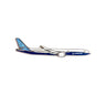 A magnet in the shape of a Boeing 777X, featuring blue and white colors with the Boeing logo on the fuselage. Available from The Boeing Store.