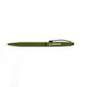 The Boeing Square Twist Ballpoint Pen by The Boeing Store features a slim green aluminum barrel, black clip, and "BOEING" with the company logo in white, shown on a plain white background.
