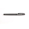 The Boeing Stores executive black rollerball pen, named Boeing Matte Rollerball Pen With Cap, features Boeing elegantly printed in white on the cap and includes a clip. This sleek aluminum metal pen is set against a plain white background.