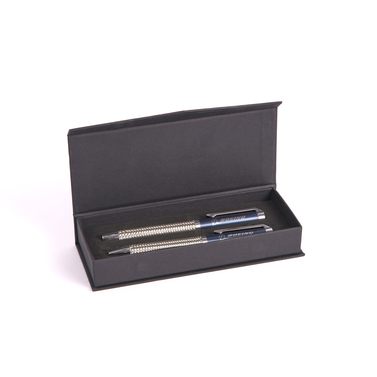Image of the pens set in the box that is included.