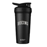 Black Blender Bottle with silver Boeing varsity logo in the center