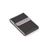 The Boeing Carbon Fiber Card Holder by The Boeing Store features a sleek black textured design with a metallic clip embossed with the Boeing logo. It includes a magnetic closure and is showcased elegantly against a white background.