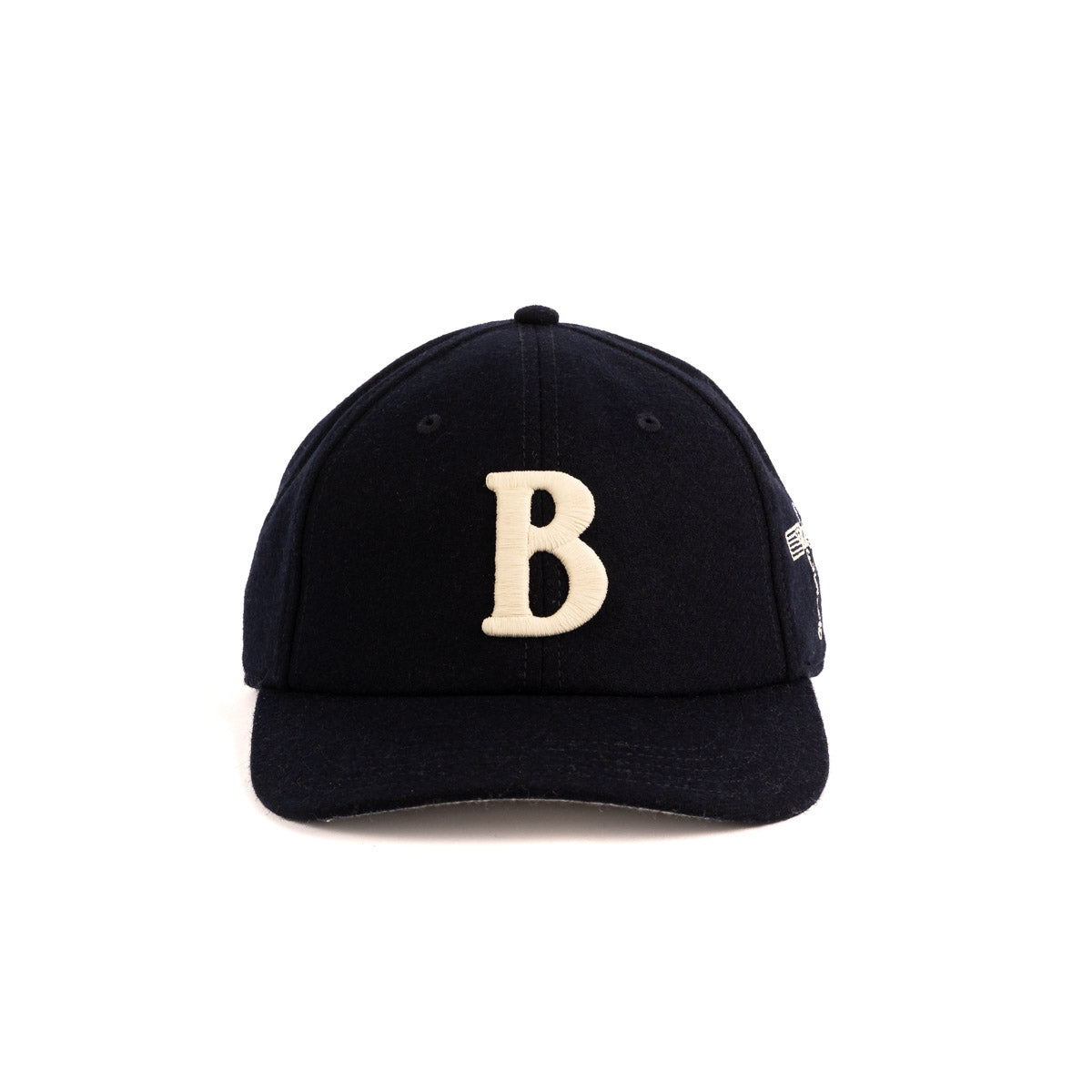 The Boeing Stores Boeing Felt B Hat is a unisex cap featuring a sleek black design with a striking white felt letter B, ideal for casual outings.